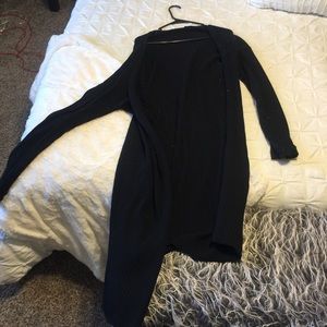 Long black cardigan